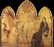 Simone Martini Detail of the Annunciation and two saints oil painting artist